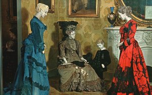 Vintage Postcard Victorian Era Costumes Dresses Fashion Philadelphia Museum Art
