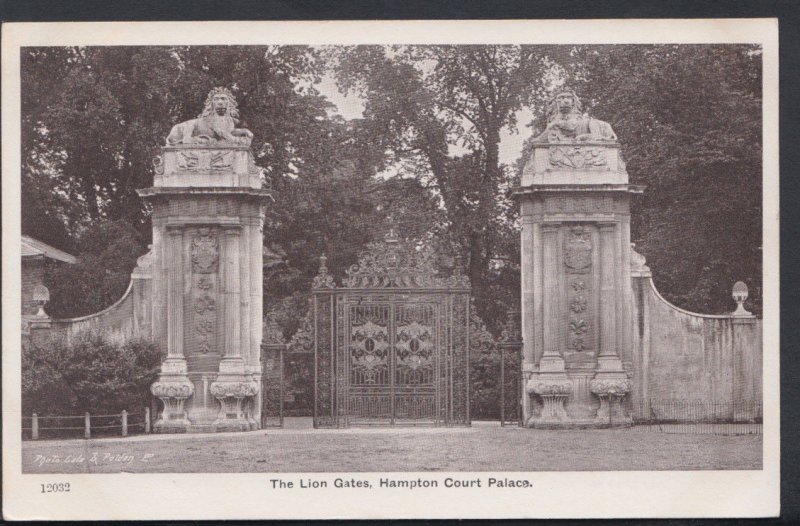 Middlesex Postcard - The Lion Gates, Hampton Court Palace   RS7857