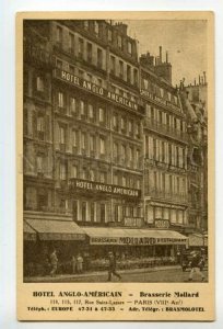 493162 France Paris Anglo-American Hotel Brasserie Mulard advertising Vintage