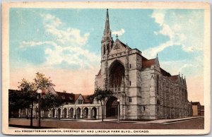 1917 Presbyterian Church Lincoln Park Boulevard Chicago Illinois Posted Postcard