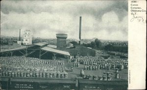 Oklahoma City Oklahoma OK Factory Cotton Compress c1910s Postcard
