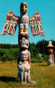 Canada British Columbia Alert Bay Kwakiutl Totem Poles