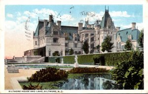 North Carolina Biltmore House & Lake 1918 Curteich