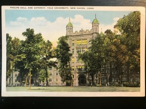 Vintage Postcard 1915-1930 Phelps Hall and Gateway Yale Univ. New Haven Conn