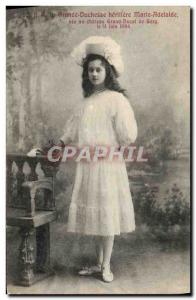 Old Postcard Grand Duchess Marie Adelaide heiress Chateau Grand Ducal de Luxe...