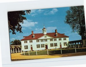 Postcard West Front of Mount Vernon Virginia USA