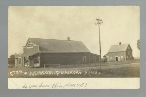 Prinsburg MINNESOTA RP 1909 GENERAL STORE nr Clara City Willmar Raymond Olivia