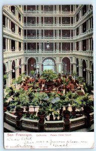 SAN FRANCISCO, CA California ~ PALACE HOTEL COURT 1906 Chas. Weidner Postcard