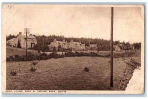 Aboyne Aberdeenshire Scotland Postcard Golf Course Road & Tarland Burn 1928