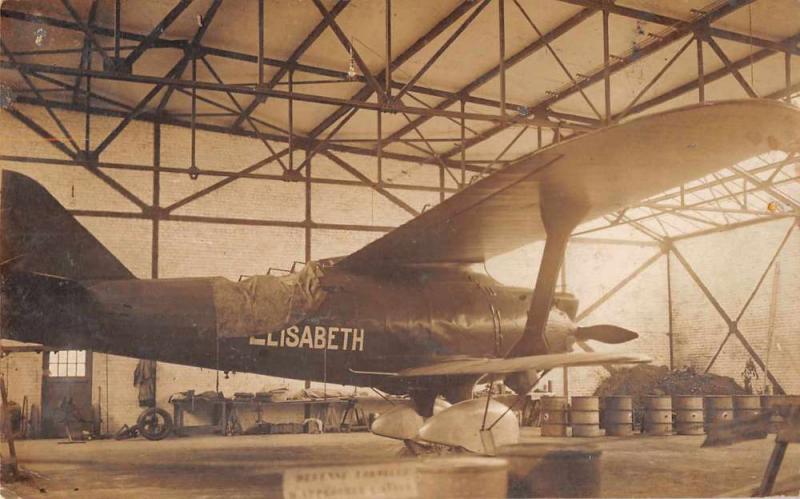 Air Plane in Storage Aviation Real Photo Antique Postcard J46445