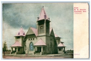 c1910 First M.E. Church Amarillo Texas TX OH Antique Posted Postcard