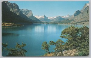 National & State Parks~St Mary Lake In Glacier Park~Vintage Postcard