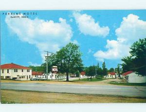 Unused Pre-1980 PERKINS MOTEL De Witt Iowa IA n8699