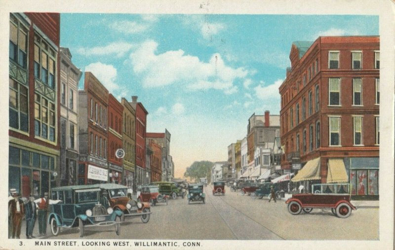 WILLIMANTIC , Connecticut, 1910s ; Main Street looking West