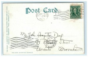 1907 Springfield MA Court Square Postcard Massachusettes