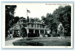 c1920s The Lodge Keeley Institute Dwight Illinois IL Unposted Vintage Postcard