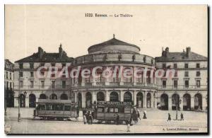 Postcard Old Rennes Theater