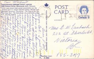 Hyatt House Vancouver Airport BC British Columbia c1976 Vintage Postcard D41