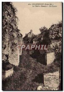 Old Postcard The Theater Romain Lillebonne corridor