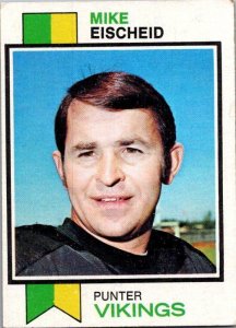 1973 Topps Football Card Mike Eischeid Minnesota Vikings sk2624