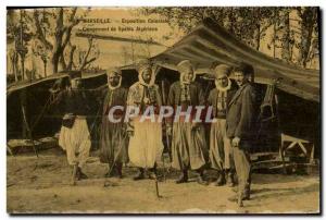 Old Postcard Army Marseilles Colonial Exhibition Camp Spahis Algerians