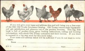 Chickens 1921 Old Trusty Incubator Catalog MM Johnson Co Clay Center NE