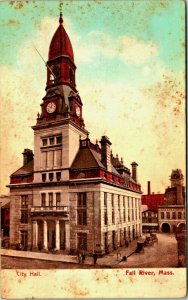 City Hall Building Fall River Massachusetts MA 1900s UDB Postcard