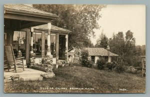 BROOKLIN ME HILLSIDE COLONY vintage REAL PHOTO POSTCARD RPPC