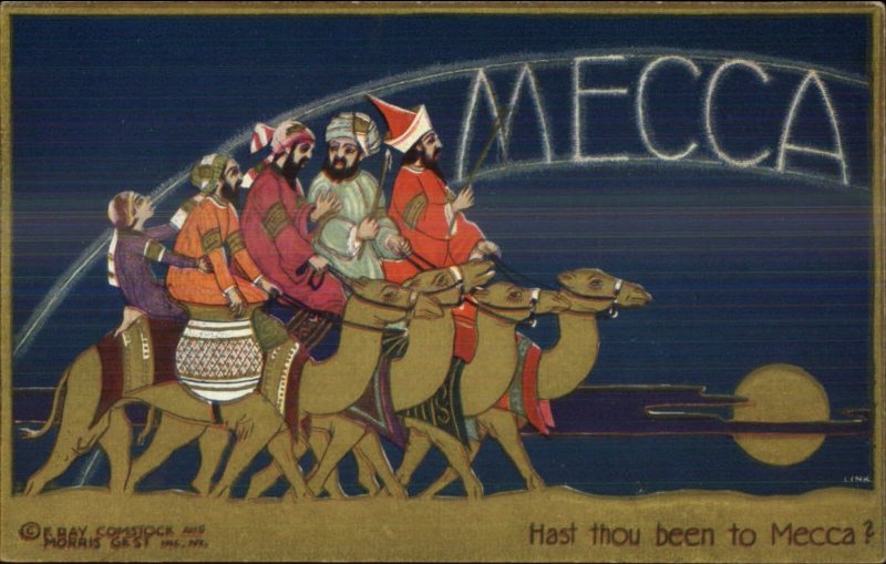Century Theatre New York City Muslims Camels Desert Poster Art Deco Theatre PC