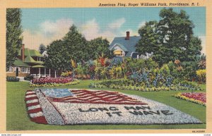 PROVIDENCE, Rhode Island, 1930-1940s; American Flag, Roger Williams Park