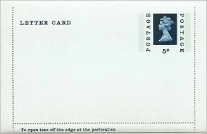 Entier Postal Stationery Postal Britain Great Britain Machin 5d