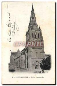 Postcard Old Parish Church Saint Maixent