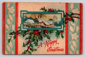 1910   Christmas  Xmas  Greetings   Postcard