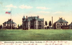 Administration Building, Soldiers' Home - Sandusky, Ohio 1907 postcard