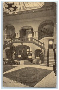 c1910 View in Lounge Oriental Hotel Kobe Japan Antique Unposted Postcard