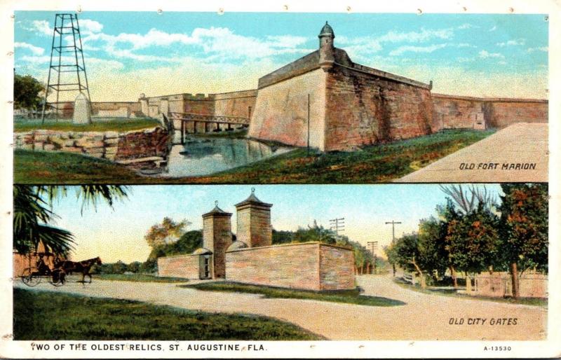 Florida St Augustine Fort Marion & Old City Gates Curteich