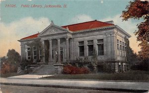 Public Library Jacksonville IL USA Postcard