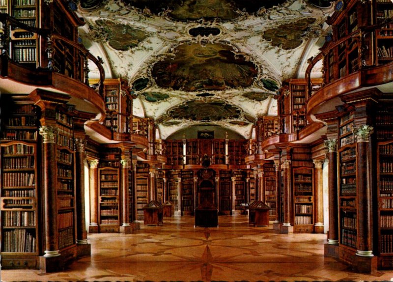 Switzerland St Gallen Stiftsbibliotek Library Interior