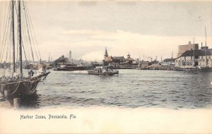 Pensacola Florida Harbor Scene, Undivided Back Vintage Postcard U14137