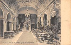 Hamburger Kempinski Germany Interior View Gruss vom Antique Postcard J65130