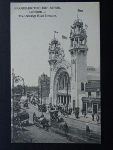 London FRANCO BRITISH EXHIBITION The Uxbridge Road Entrance c1908 Postcard