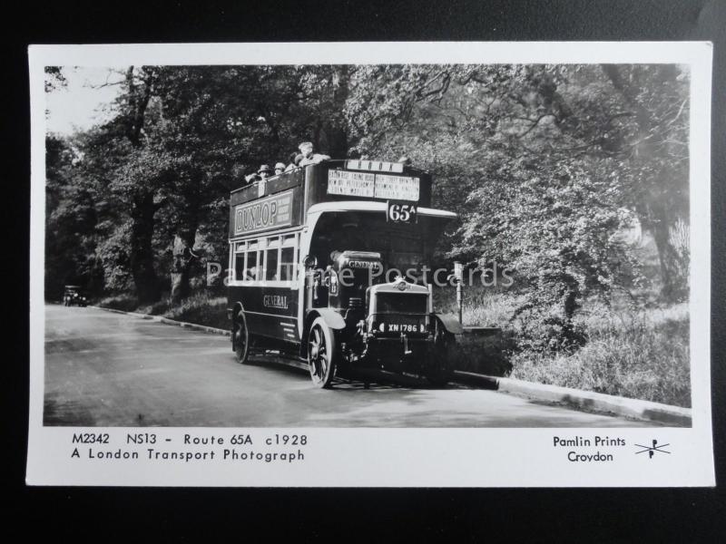 Omnibus London Bus Ealing Roads NS13 Route 65A Pamlin Print Postcard-