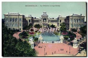 Old Postcard Marseille Le Palais Longchamp