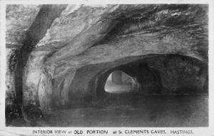 BR099928 interior view of old portion st clements caves hastings real photo uk