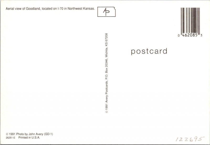 24X6 Postcards Goodland KS Kansas STREET SCENESHERMAN CO COURT HOUSE