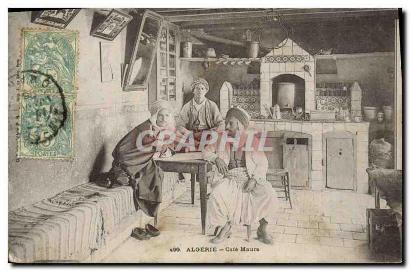 VINTAGE POSTCARD Algerie Coffee Moor 