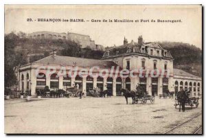 Old Postcard Besancon Les Bains De La Gare Mouillere And Fort De Beauregard