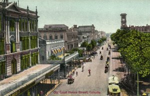 PC CPA INDIA, CALCUTTA, OLD COURT HOUSE STREET, VINTAGE POSTCARD (b12045)