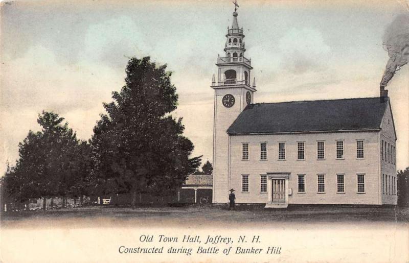 old town hall jaffrey new hampshire L4544 antique postcard