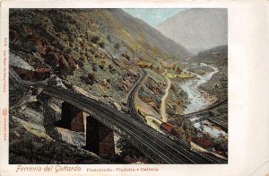 Gotthard Railway Ferrovia del Gottardo Pianotono Bridge Tunnel Italy postcard